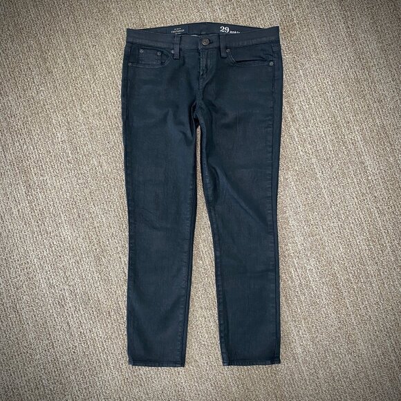 J. Crew Toothpick Ankle Waxed Coated Jeans in Black, 29 - Picture 2 of 9
